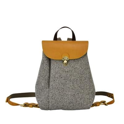 ふるさと納税 豊岡市 豊岡鞄　カルド　ミニリュック　Lグレー×イエロー