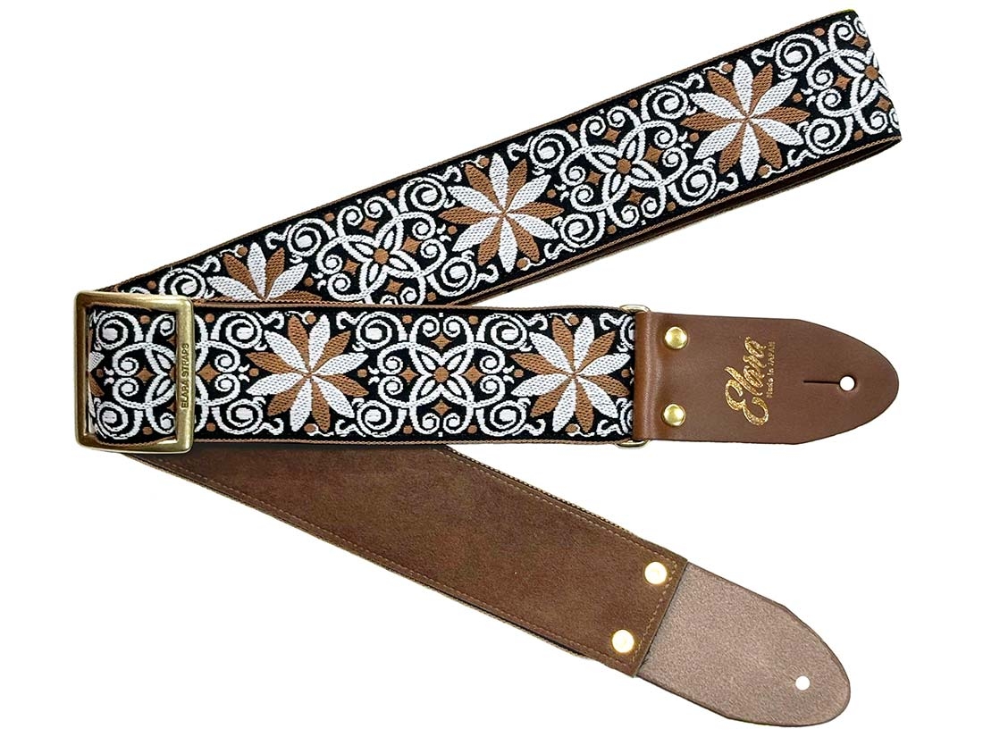 
                  【ギターストラップ】 Elara Straps Zinnia Elegans Walnut 郡上市 レザー 真鍮バックル ウルトラスエード プロ仕様 エレキ アコギ ベース Ksound 小林楽器店
                