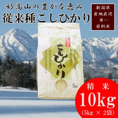 ふるさと納税 上越市 標高200mで育てた棚田米|令和7年産・新潟県上越産・従来種コシヒカリ精米10kg(5kg×2袋)