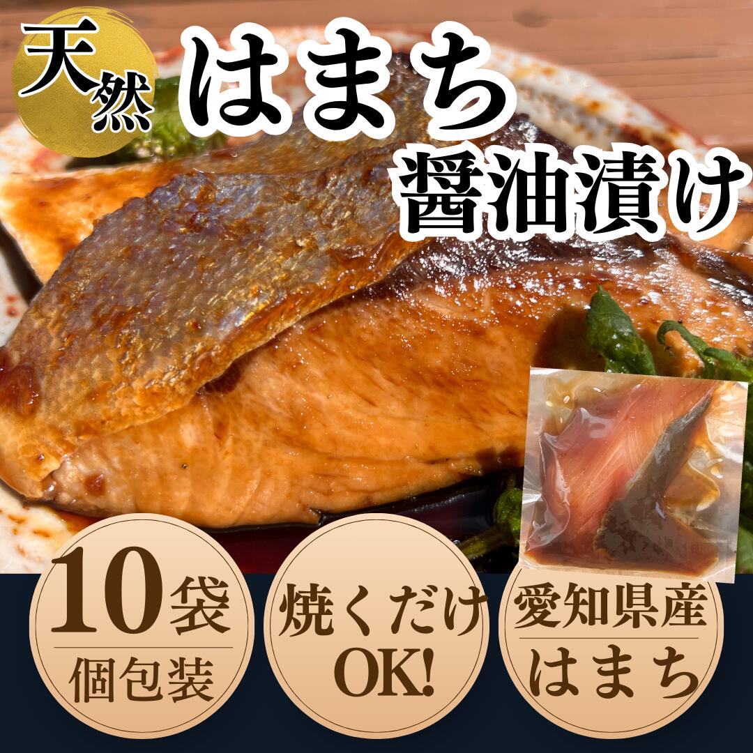 【ふるさと納税】 天然 はまち 醤油漬け 10袋 セット 個包装 岬だより ( ハマチ 海鮮 魚介類 魚貝類 愛知県 南知多町 人気 おすすめ ? 漬け魚 おかず 簡単 便利 調理 小分け 真空パック 真空包装 照り焼き 新鮮