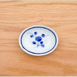 有田焼 皓洋窯 染付 プチ 楕円 小付 5柄セット【藍土】食器 器 うつわ 小皿 小さいお皿 染付 絵変わり 薬味皿 プチ小付 手描き 25000円 A25-592_イメージ5