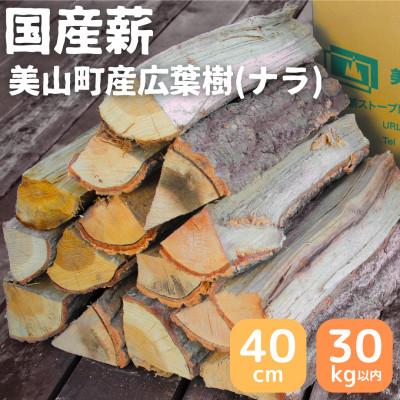 ふるさと納税 南丹市 南丹市 美山町産 ナラ 乾燥薪 30kg 40cm