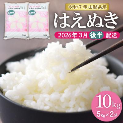 ふるさと納税 東根市 【令和7年産米】★2026年3月後半発送★はえぬき 10kg hi002-032-033-2