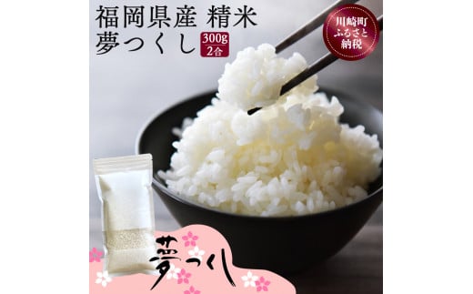 夢つくし 300g（精米） ブランド米 福岡県産米 産地直送 お米 おこめ こめ ゴハン メシ 飯 夕ご飯 美味しいご飯 米 白米 ライス ごはん 防災 備蓄 福岡 川崎