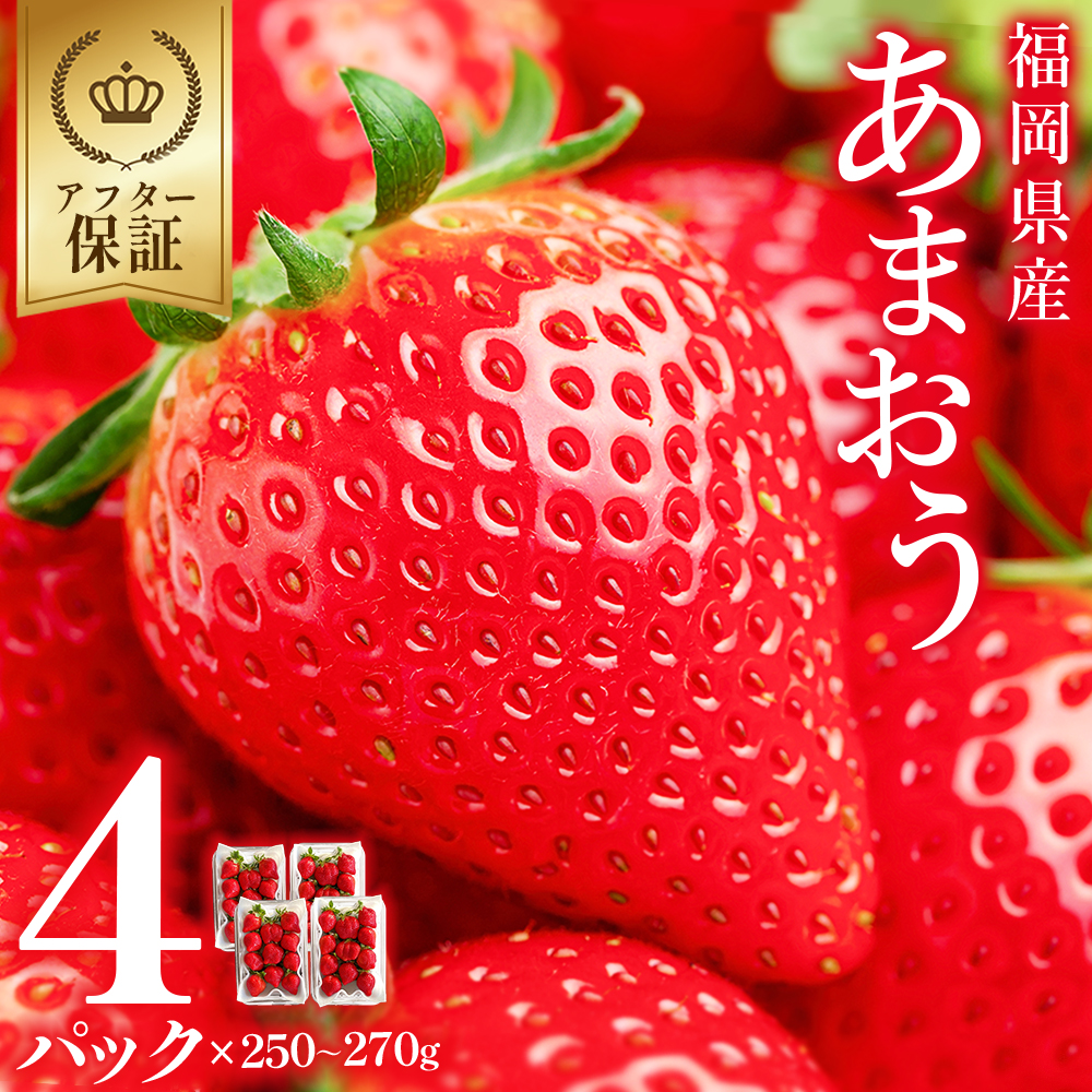 3S12 　博多あまおう 約1,080ｇ (約270ｇ×4パック)