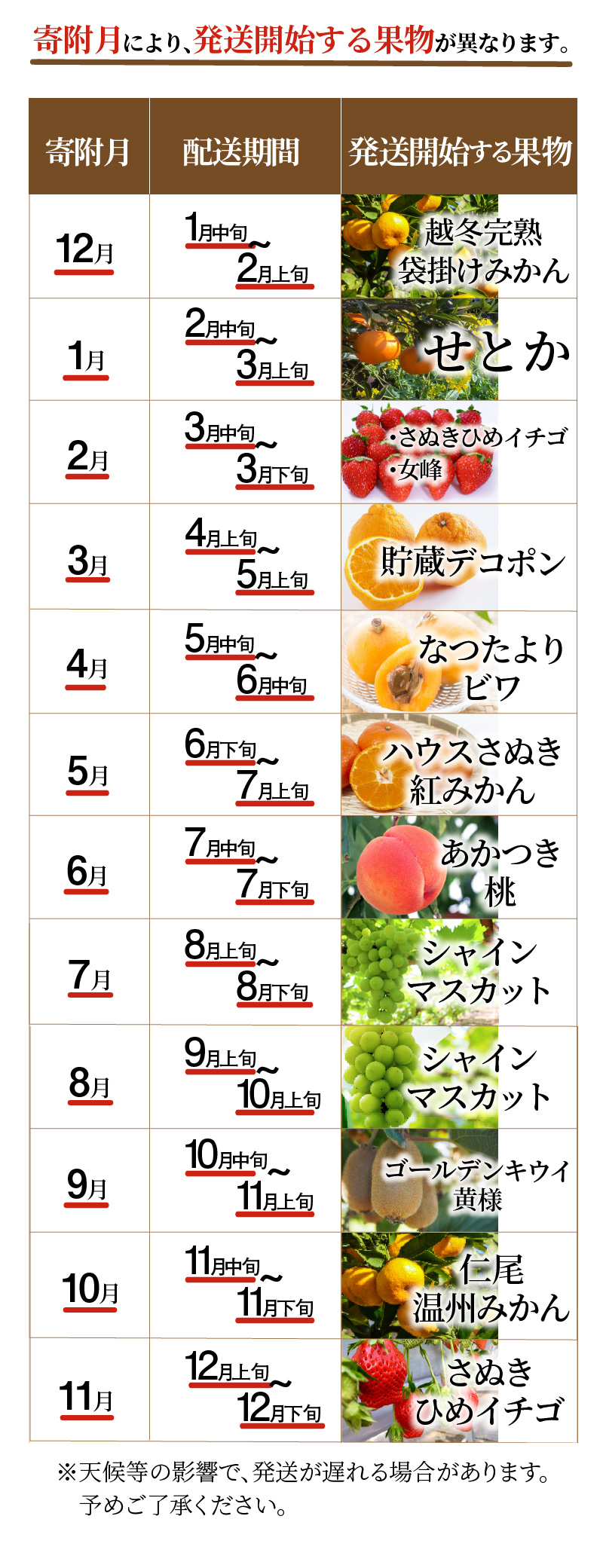 フルーツ王国みとよの特選こだわり12品定期便（12回）
