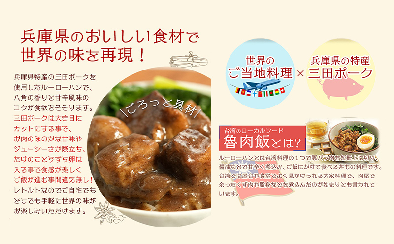 三田ポークの魯肉飯 160g 10食セット