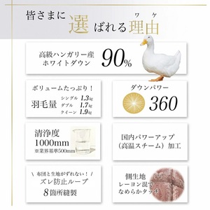 羽毛布団 【パウダーグレー】本掛け羽毛布団 シングル ハンガリーホワイトダウン90％ 京都金桝 羽毛布団 日本製羽毛布団 京都亀岡産羽毛布団 冬用羽毛布団 アクア