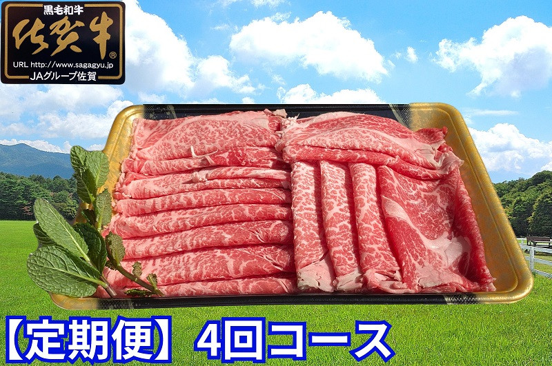 
            【定期便】【4回】佐賀牛もも すき焼き用 500g
          