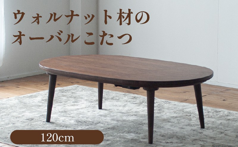 
                  【ウォルナット材のオーバルこたつ 】 こたつ単体 120cm フラットヒーター 節電 ウォルナット こたつ コタツ 家具 家具調 こたつ テーブル おしゃれ コタツ 炬燵 こたつテーブル リビングこたつ ダイニングこたつ 家具 テーブル インテリア 柳川市 / 栄和装工
                