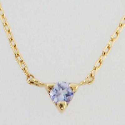 ふるさと納税 中央市 K18イエローゴールドタンザナイトネックレス
