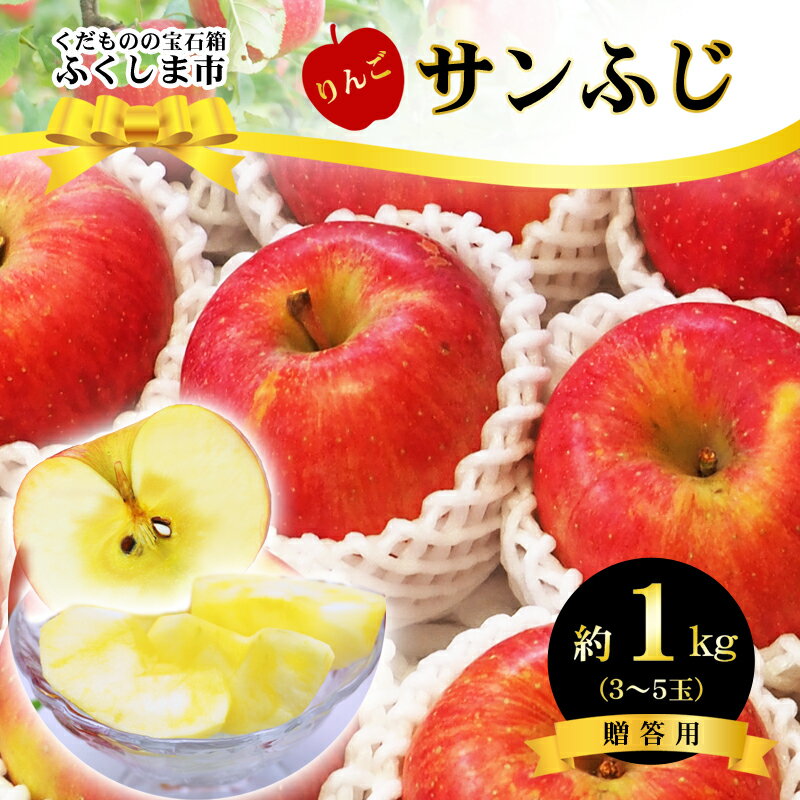 【ふるさと納税】No.2770 ふくしまのサンふじりんご　約1kg 【2025年度発送】