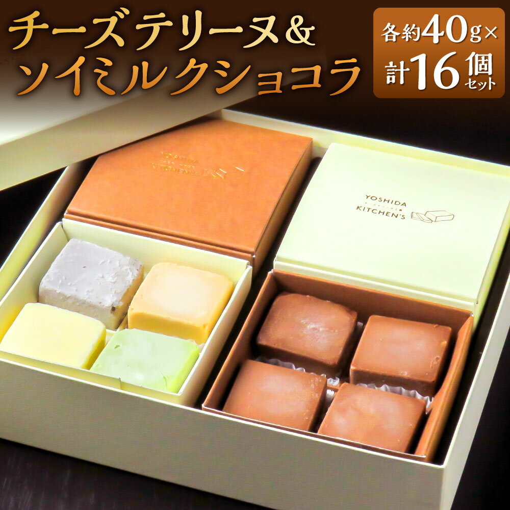 【ふるさと納税】チーズテリーヌ＆ソイミルクショコラ 計16個セット 5種類 食べ比べ 1個約40g 西京仕立味噌 八女抹茶 黒ゴマ 黒糖きなこ チョコレート 焼菓子 焼き菓子 創作料理 和モダン スイーツ グルテンフリー パテ 冷凍 福岡県 北九州市