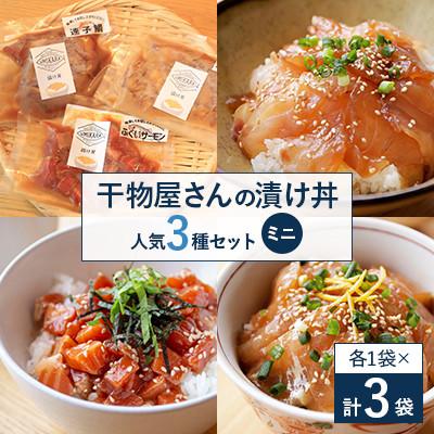 ふるさと納税 高浜町 干物屋さんの漬け丼　人気セットミニ