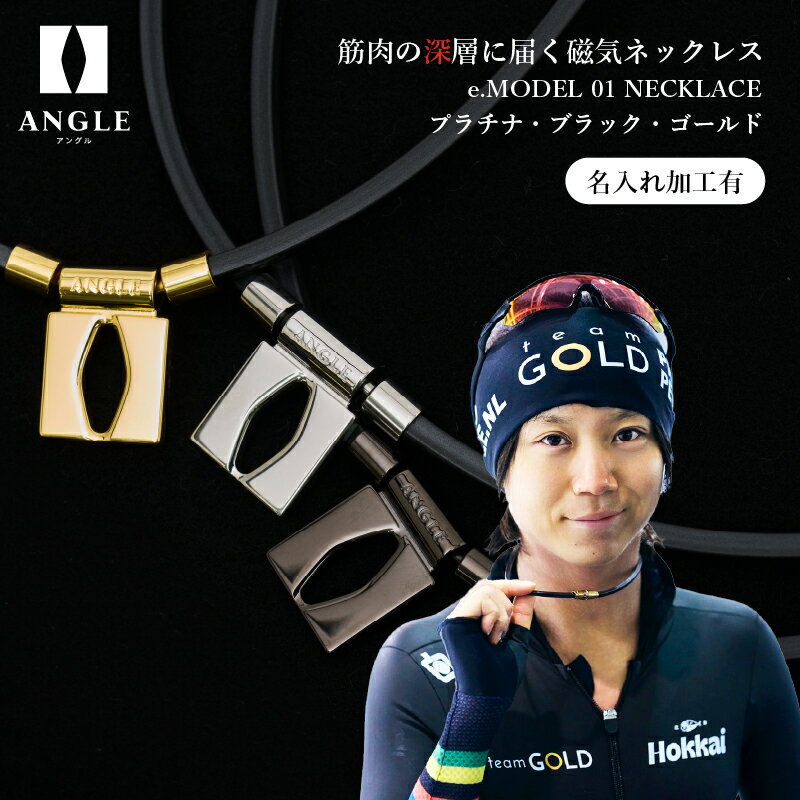 【ふるさと納税】【名入れ加工有】アングルe.モデル01ネックレス【 ANGLE 磁気ネックレス アスリート タレント 野球 ゴルフ ボクシング 陸上 スポーツ プラチナ ブラック ゴールド おしゃれ 肩こり 解消 血行改善 頭痛 メンズ レディース ギフト 誕生日 送料無料】