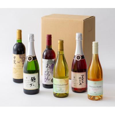 ふるさと納税 韮崎市 個性豊かな韮崎産赤白ロゼスパークリング6種 飲み比べセット |  | 01