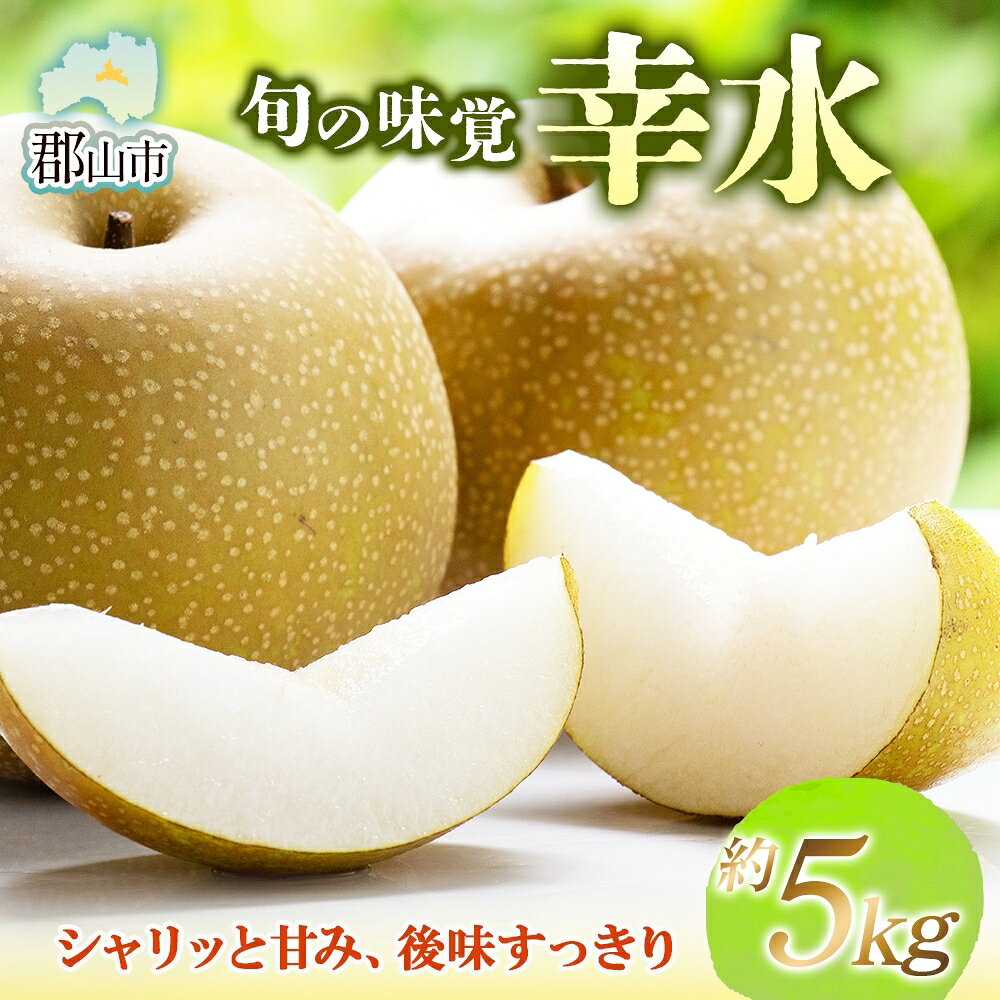 【ふるさと納税】梨 幸水 約5kg セット 詰め合わせ フルーツ 産地直送 もぎたて 和梨 なし ナシ 果物 旬の果物 旬のフル－ツ 季節の果物 季節のフルーツ 福島 福島県 郡山市　お届け：2026年8月15日～8月31日まで
