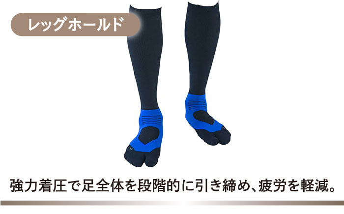 【27-29cm】Runtage 着圧ゴルフソックス アスリートラウンドPRO Ver.2＜ホワイト＞【イイダ靴下株式会社】 [HBB018]