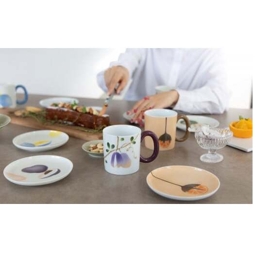 深川製磁 有田焼 なごみ アケビ 珈琲 マグ・プレート 食器 マグカップ レトロ ほっとひと息 洗いやすい A45-165_イメージ5