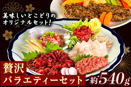 贅沢バラエティセット 540g 千興ファーム ｜馬刺し馬刺し馬刺し
