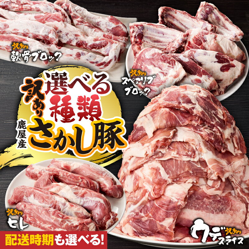 【ふるさと納税】＜配送時期が選べる＞【訳あり】鹿屋産 さかし豚 選べる 全4種 肉 豚肉 ウデ スライス スペアリブ 骨付き 軟骨 ヒレ とんかつ ステーキ 小分け 真空パック 国産 鹿児島県産 セット 冷凍 東別府養豚 鹿児島 鹿屋市 おすすめ ランキング プレゼント ギフト