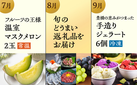 【おまかせコース】穂の国の恵み どうまい 定期便 全12回 おまかせコース ( 餃子 むき えび うなぎ おでん 鴨鍋 かも鍋 うなぎ メロン ジェラート フローズンヨーグルト ) ご当地 人気 名産