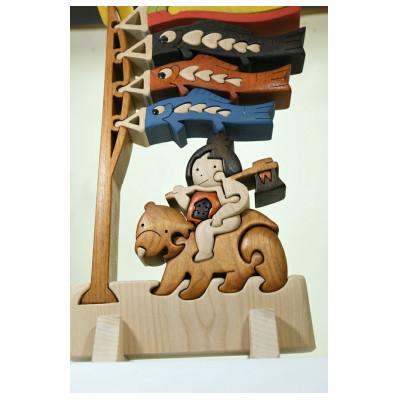 ふるさと納税 河内長野市 コイノボリ(金太郎色付き)知育玩具 木製パズル |  | 02