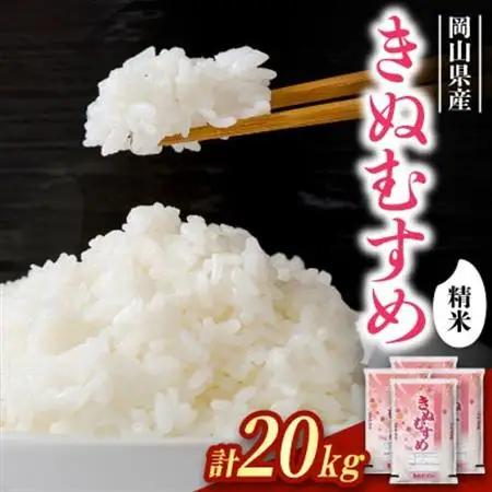 【食味鑑定士厳選】岡山県産 きぬむすめ20kg(5kg×4袋)【1715743】
