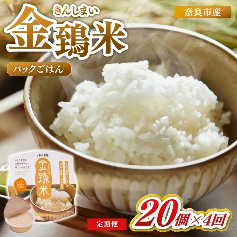 定期便 パックごはん 白米 20個×4回