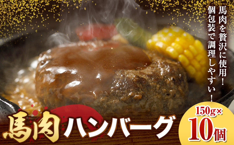 
            馬肉 ハンバーグ 150g × 10個 桜屋 《30日以内に出荷予定(土日祝除く)》熊本県 葦北郡 津奈木町 肉 馬肉 ハンバーグ 惣菜 小分け 送料無料
          