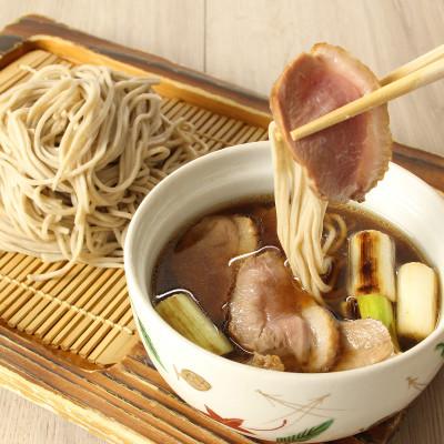 ふるさと納税 大洗町 常陸秋そば　鴨つけ蕎麦　2人前/生蕎麦(300g)・蕎麦つゆ