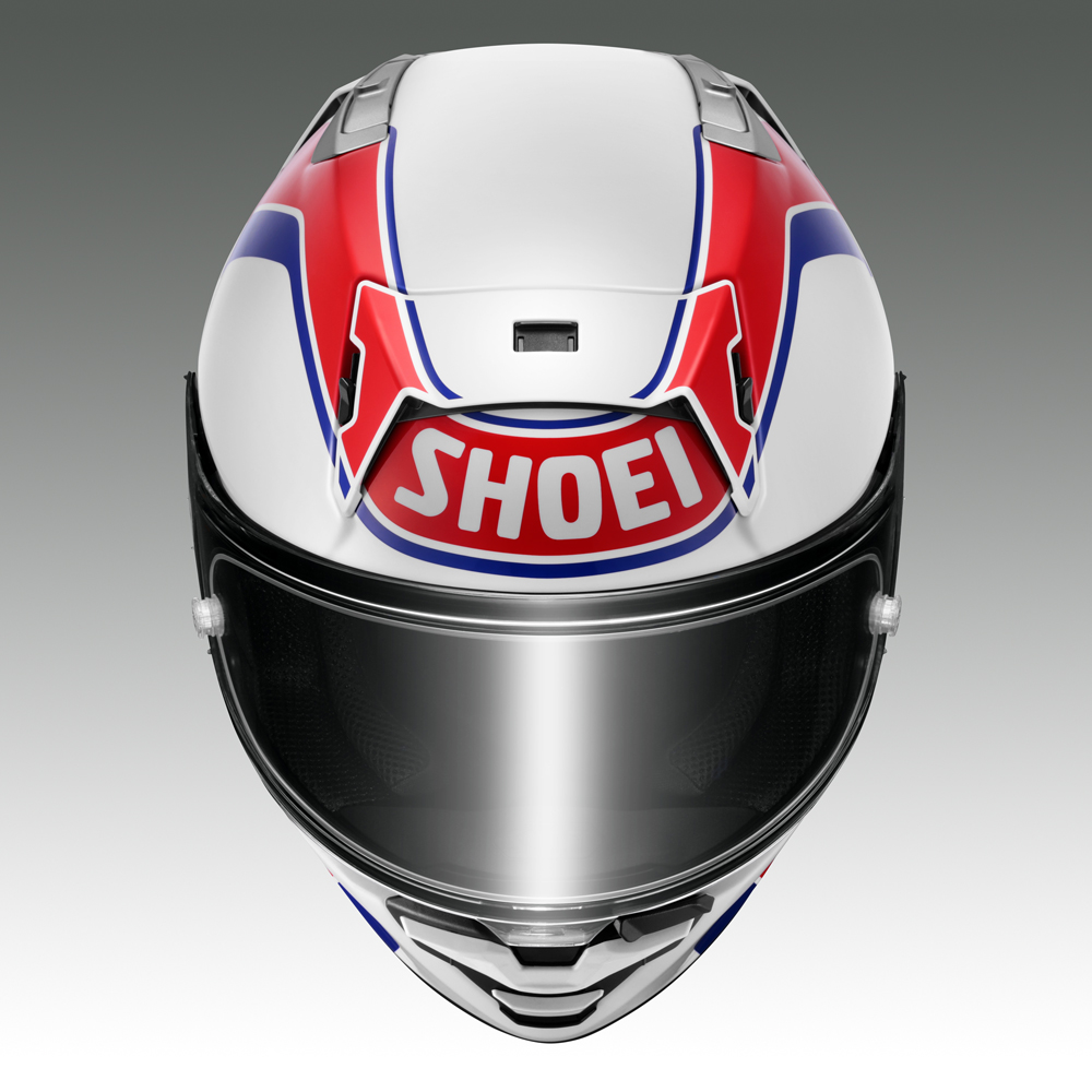 SHOEIヘルメット【X-Fifteen GARDNER (RED／BLUE)】XL フィッティングチケット付き｜エックスフィフティーン ガードナー フルフェイス バイク ツーリング レーサー ショウ