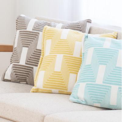 ふるさと納税 和泉市 【2枚組】洗えるタスマニアラムウール混クッションカバー 45×45cm YE OTW-4545-2P |  | 02