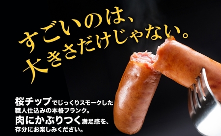 BIGバリューフランク 4本セット 25cm 豚肉 フランクフルト ウィンナー ビッグサイズ 大きい 肉厚 ジューシー 夕食 ご飯 おかず おつまみ バーベキュー BBQ 送料無料 日本ふるさと創生株