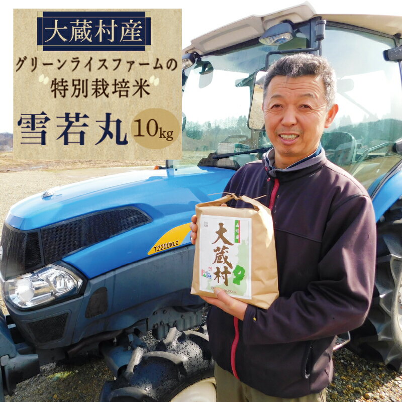 【ふるさと納税】グリーンライスファームの特別栽培米　雪若丸10kg（精米）