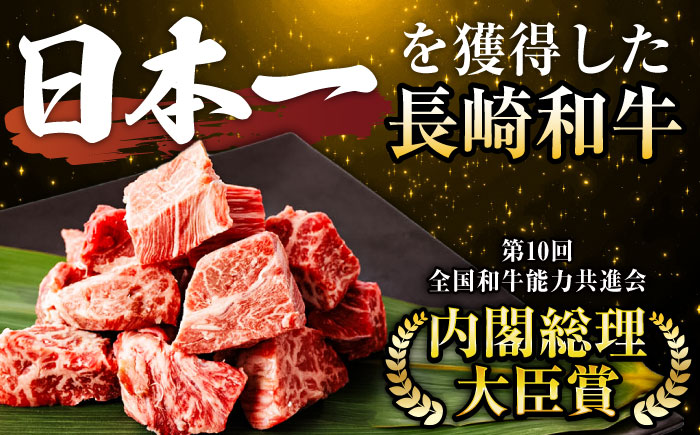 【訳あり】長崎和牛 A5 ヒレサイコロステーキ 400g / ヒレ ひれ ヒレステーキ ステーキ すてーき サイコロステーキ / 諫早市 / 野中精肉店 [AHCW105]