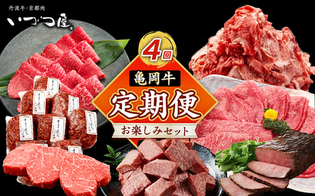 【4回定期便】亀岡牛 牛肉 お楽しみセット【計1.8kg】 牛肉
