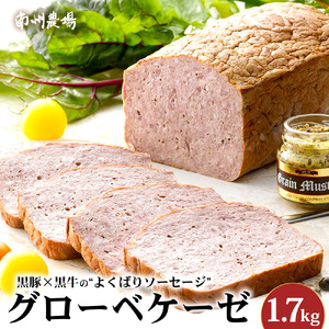 鹿児島黒豚 グローベケーゼ（原木）約1.7kg NS-6| 肉 お肉 豚肉 ぶた 豚 ブタ 黒豚 グローベケーゼ ソーセージ おかず おつまみ 国産 冷蔵 鹿児島県 南大隅町 南州農場