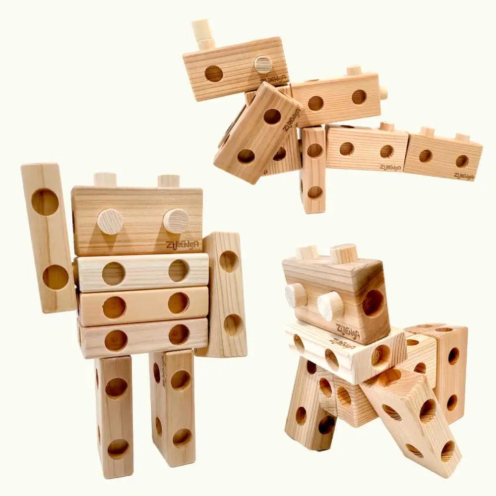 知育玩具 木製ブロック ズレンガmini 8ピース [AQBH016] 知育