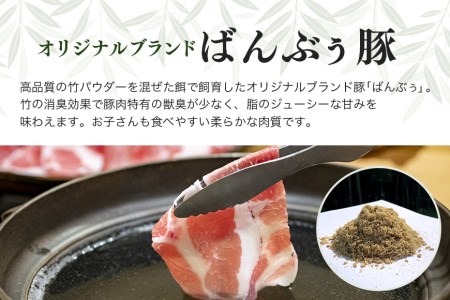 ブランド豚「ばんぶぅ」小分け 豚バラ焼肉用 2kg（500g×4パック） 冷凍便 2キロ 豚肉 豚バラ肉 豚バラスライス肉 焼き肉用 やき肉用 やきにく用 ヤキニク用 薄切り肉 うす切り肉 ブタ肉 国