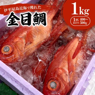 ふるさと納税 伊平屋村 伊平屋島近海で獲れた金目鯛1kg