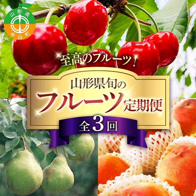 【ふるさと納税】令和8年6月発送開始 山形県 至高のフルーツ！ 山形県旬のフルーツ定期便 全3回 紅秀峰 白桃 ラフランス 期間限定 数量限定 山形県産 サクランボ 桃 梨 フルーツ 果物 くだもの 贈答 F4A-0967