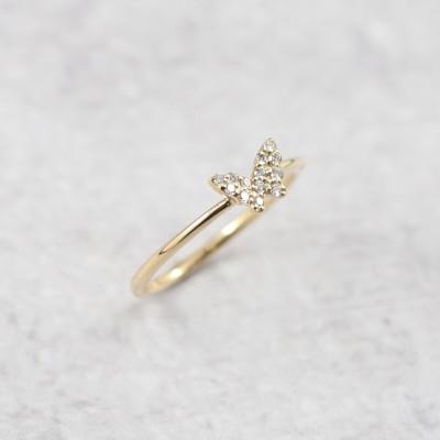 ふるさと納税 山梨県 【山梨県】【ジュエリー】K10 Papillon/パピヨン リング 5号 |  | 01
