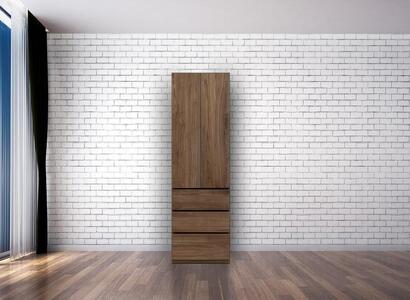 テラ 幅60cm 板戸キャビネット 壁面収納 大川家具【開梱設置】