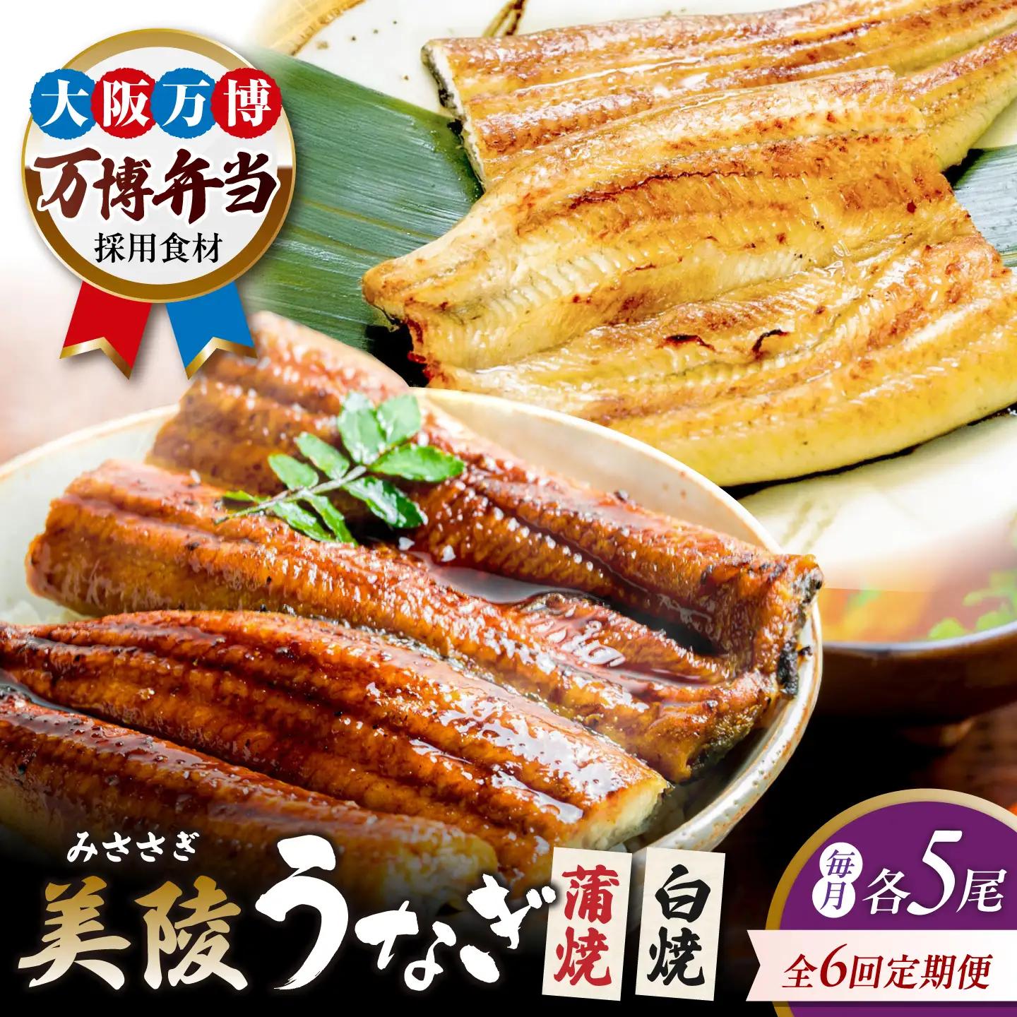 【6回定期便】鰻 蒲焼 白焼 各5尾 セット BLAM041