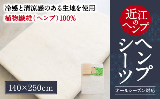 C01 「近江のHemp」 シーツ  寝具 ヘンプ 冷感 清涼感 夏ふとん 抗菌 無地 国産 麻絲商会