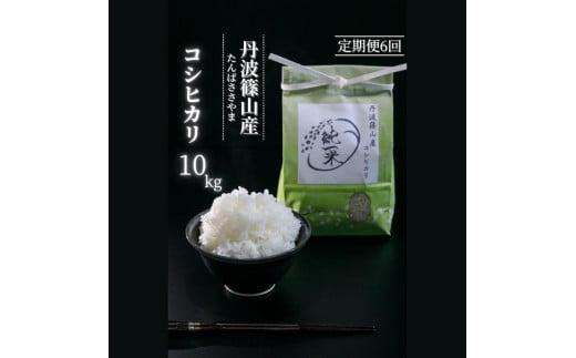 定期便6回【令和６年産】丹波篠山産　コシヒカリ　10kg（5kg×2袋）