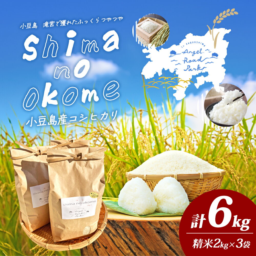 【ふるさと納税】【 小豆島 】小豆島 滝宮で獲れたふっくらつやつや 小豆島産 コシヒカリ 2kg×3袋 こしひかり お米 米 白米 精米 もっちり 甘み 6kg 香川 香川県 土庄 土庄町