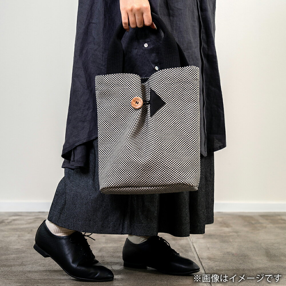 【ふるさと納税】三河木綿刺し子織バッグ sasicco ポイントバッグ（消防刺子） | Point bag ボタン ユニセックス おしゃれ 手提げバッグ