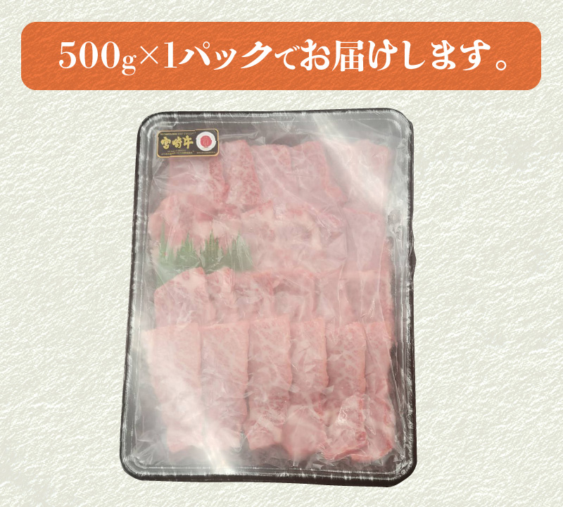 宮崎牛カルビ焼肉 500gN0140-YA3342_イメージ3